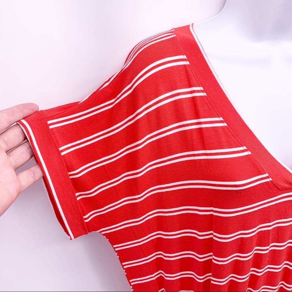 Banana Republic Factory Red and White Striped T-Shirt Dress Size Medium - Picture 5 of 8